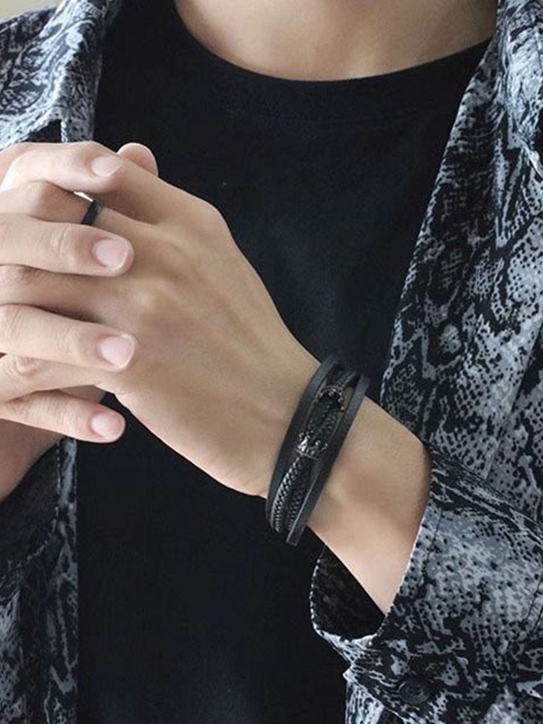 Men Silver-Plated Link Bracelet