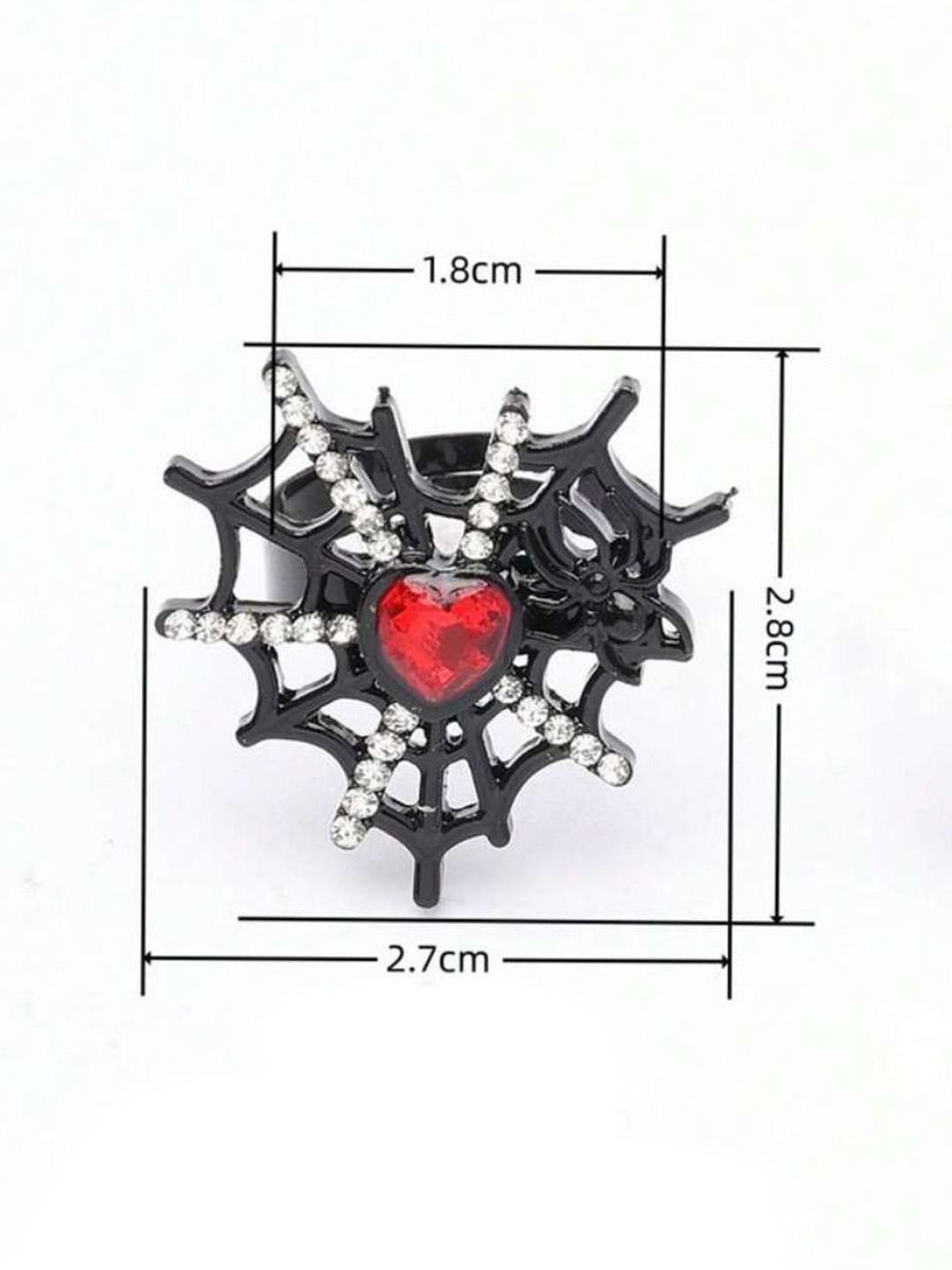 SALTY Men Heart Blood Stones-Studded Finger Ring