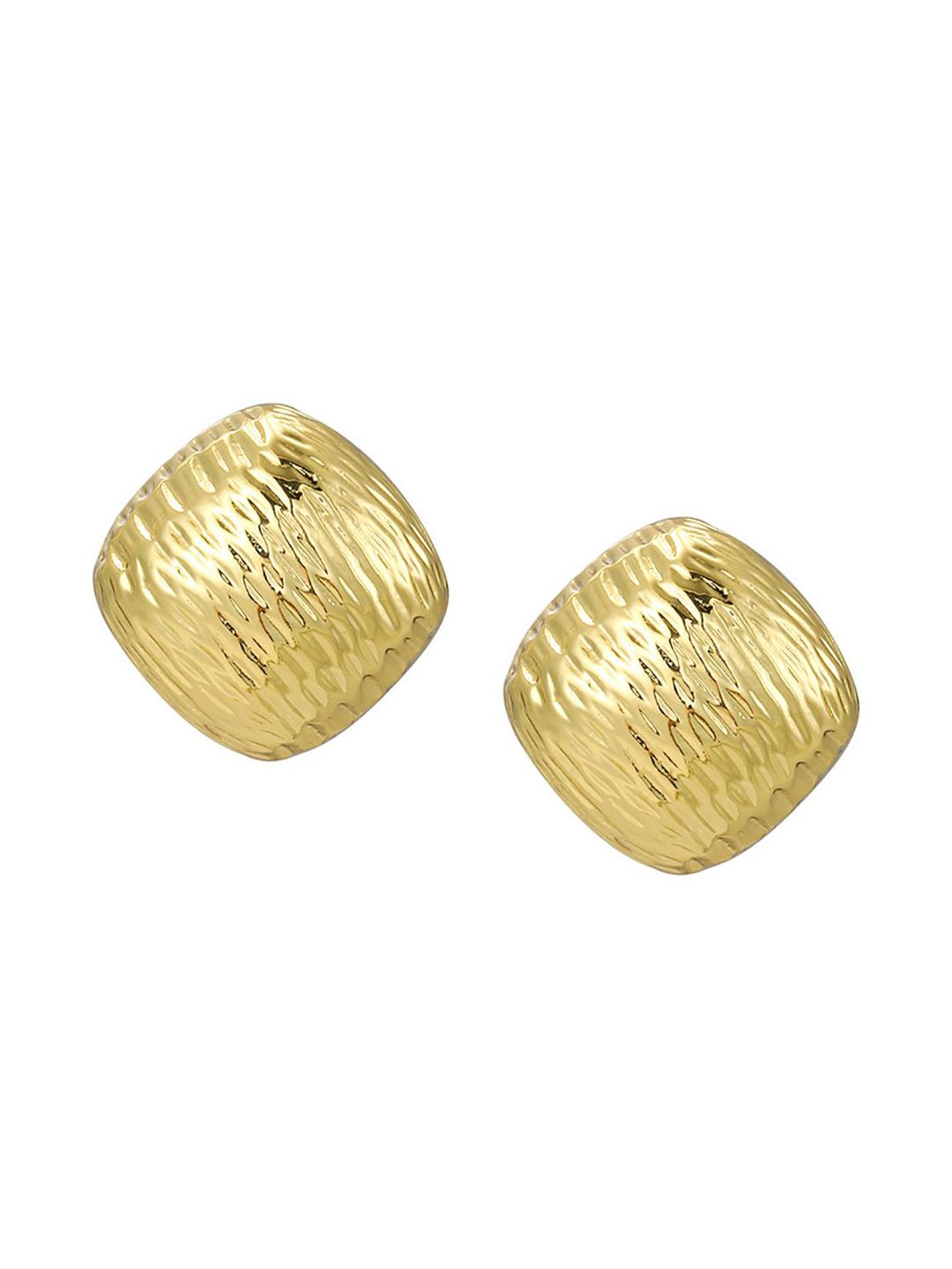 Gold-Plated Square Studs Earrings