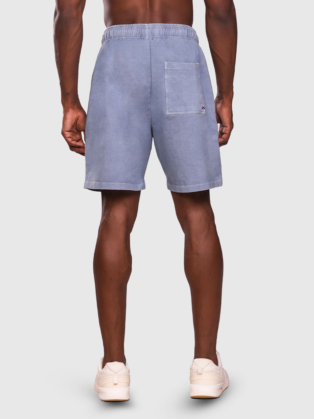 Men Floral Acid Wash Denim Sports Shorts