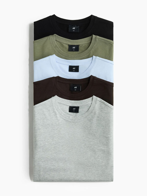 5-pack Slim Fit T-shirts