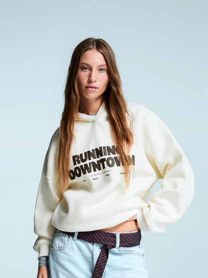 Oversize hoodie with print