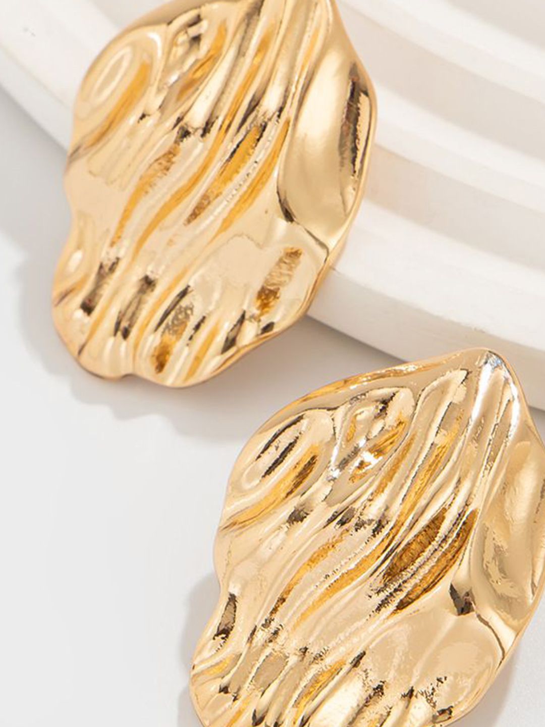Gold-Plated Contemporary Studs
