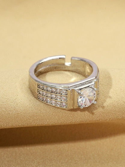 SALTY Set Of 2 Radiant Spark Crystal Ring For Couple