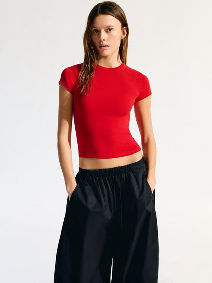 Short sleeve crew neck T-shirt