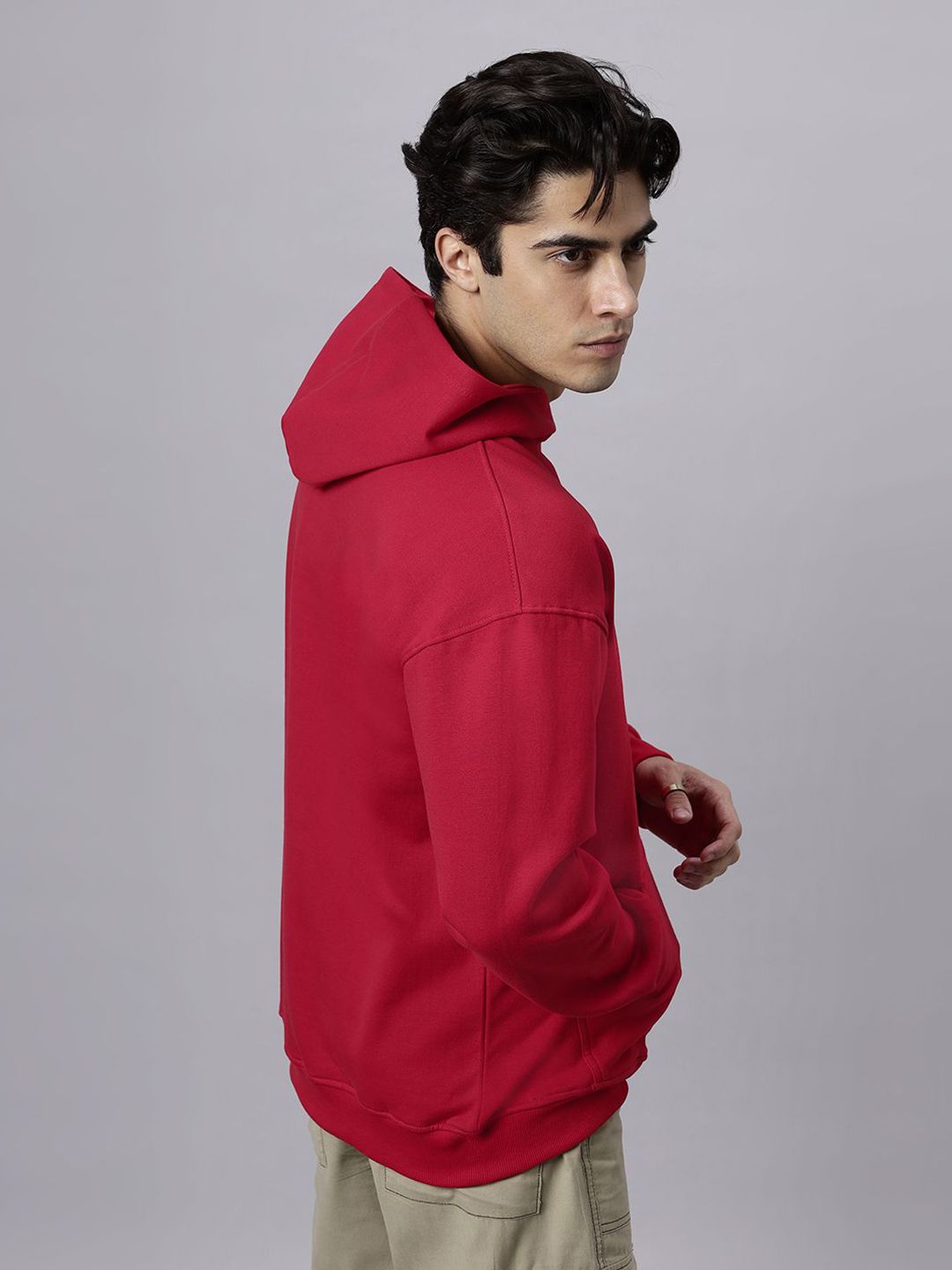 Men Cotton Hooded Long Sleeves Casual Sweatshirt