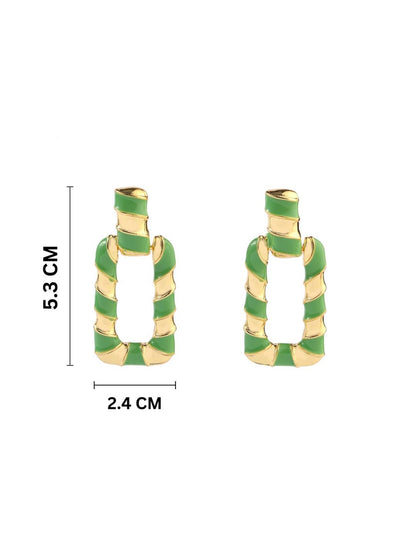 SALTY Pack of 2 Women Gleaming Earthy Luxury Gold Earring