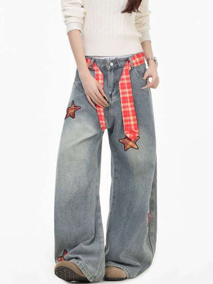 Women Wide Leg High-Rise Light Fade Jeans