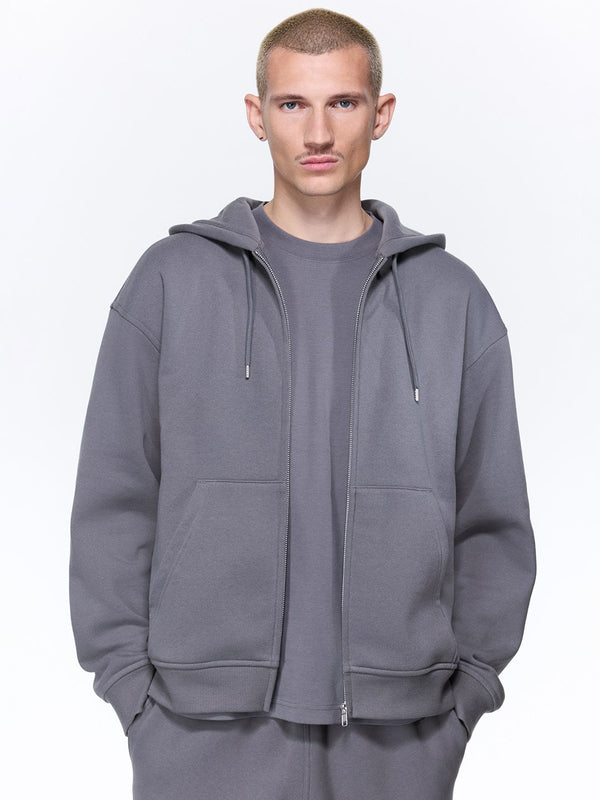 Loose Fit Zip-Through Hoodie