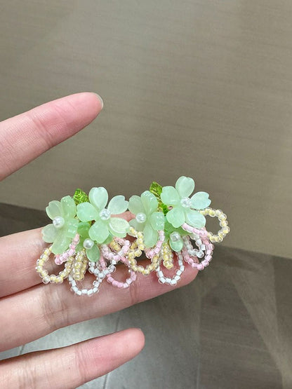 Pearls Floral Drop Earrings