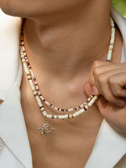 Gold-Plated Enamelled Necklace