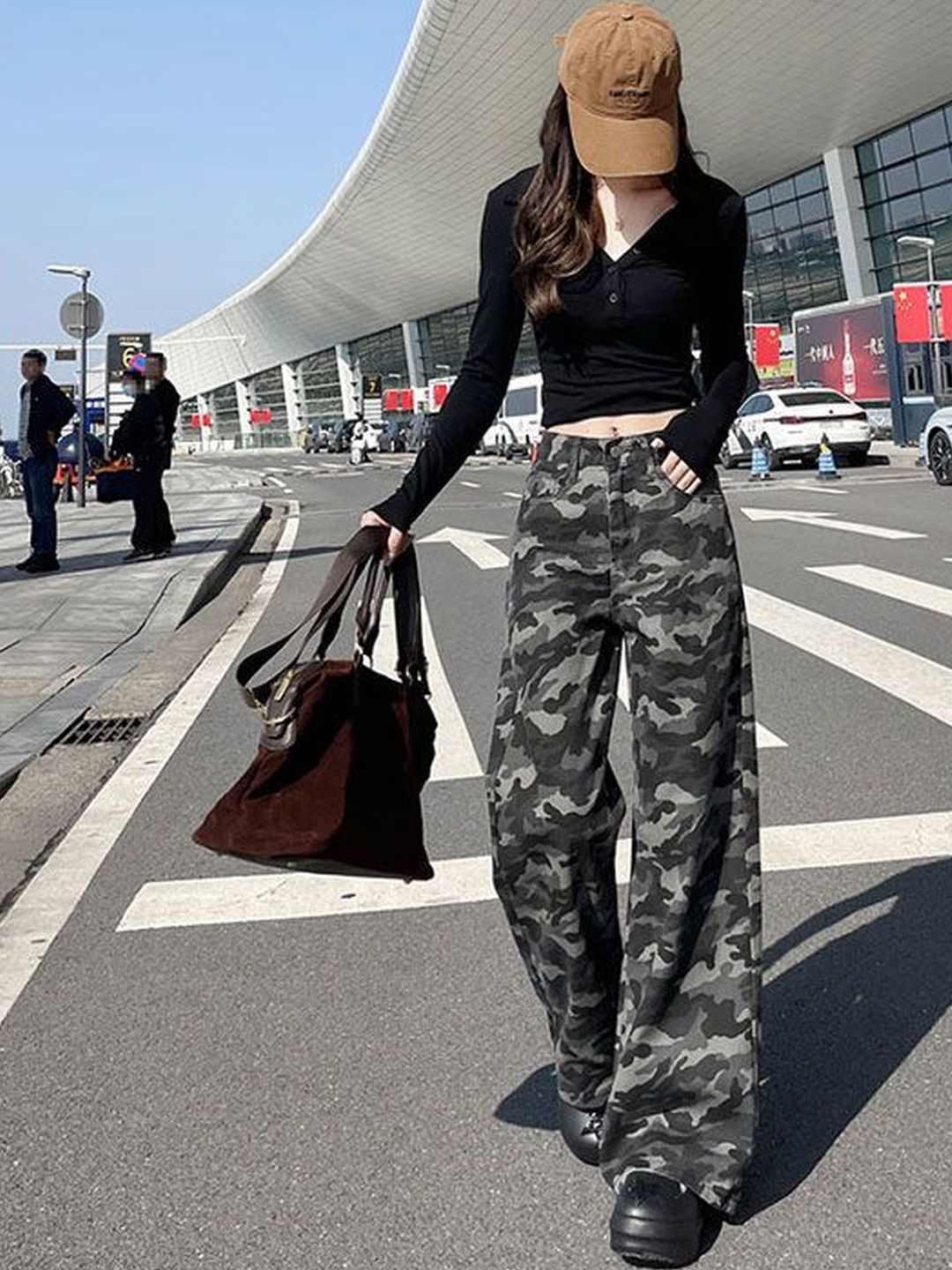 Women Wide Leg High-Rise Printed Jeans