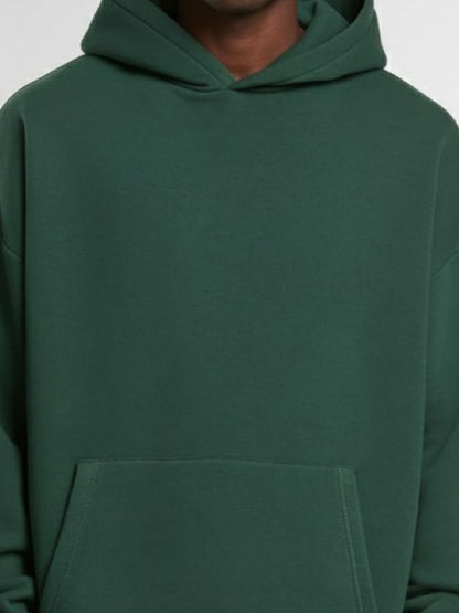 Men Solid Hooded Cotton Sweatshirt