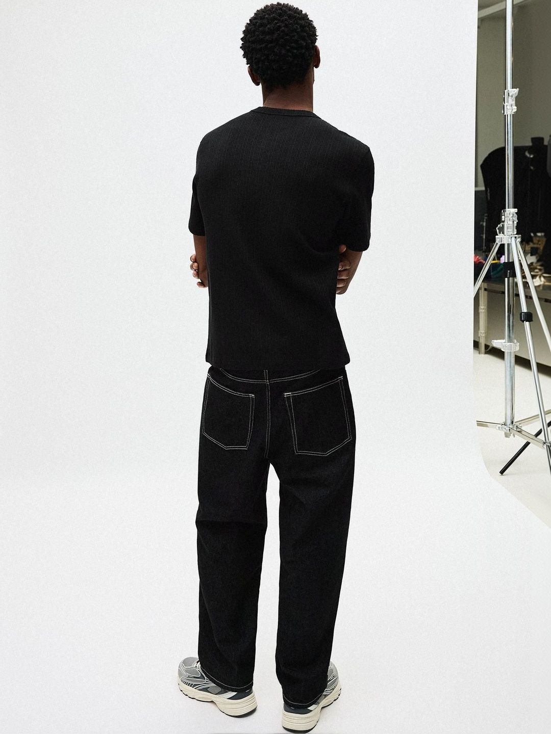 Textured short sleeve T-shirt