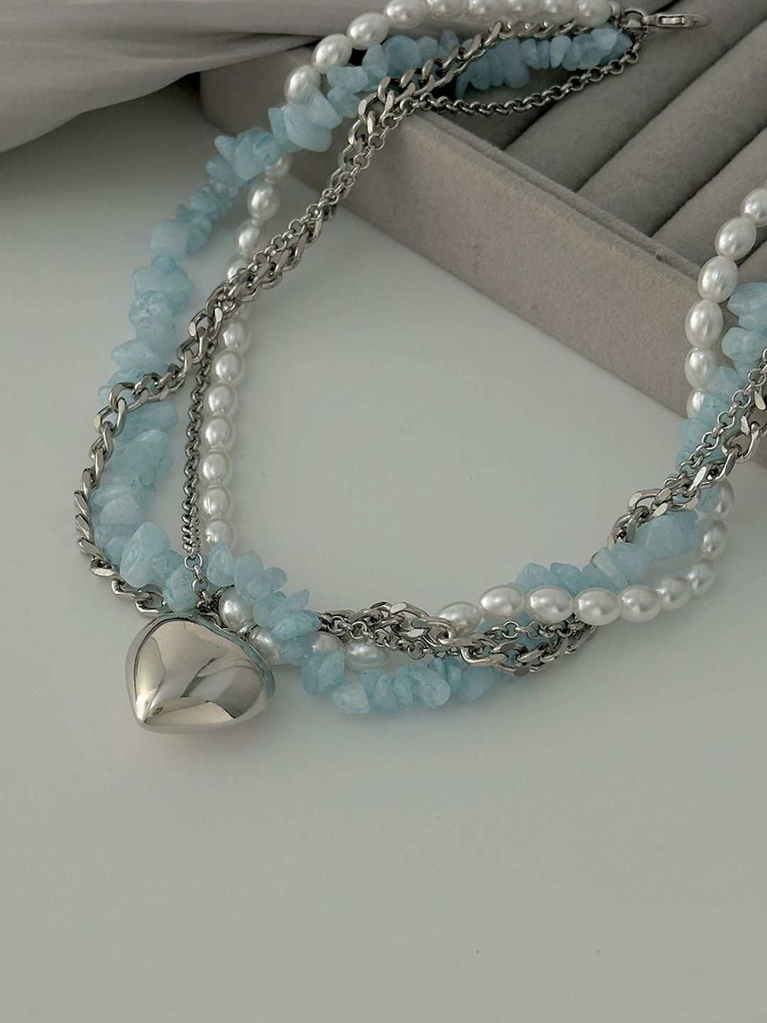 Silver-Plated Enamelled Chain