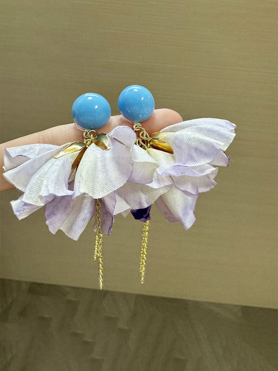 Artificial Beads Beaded Quirky Drop Earrings