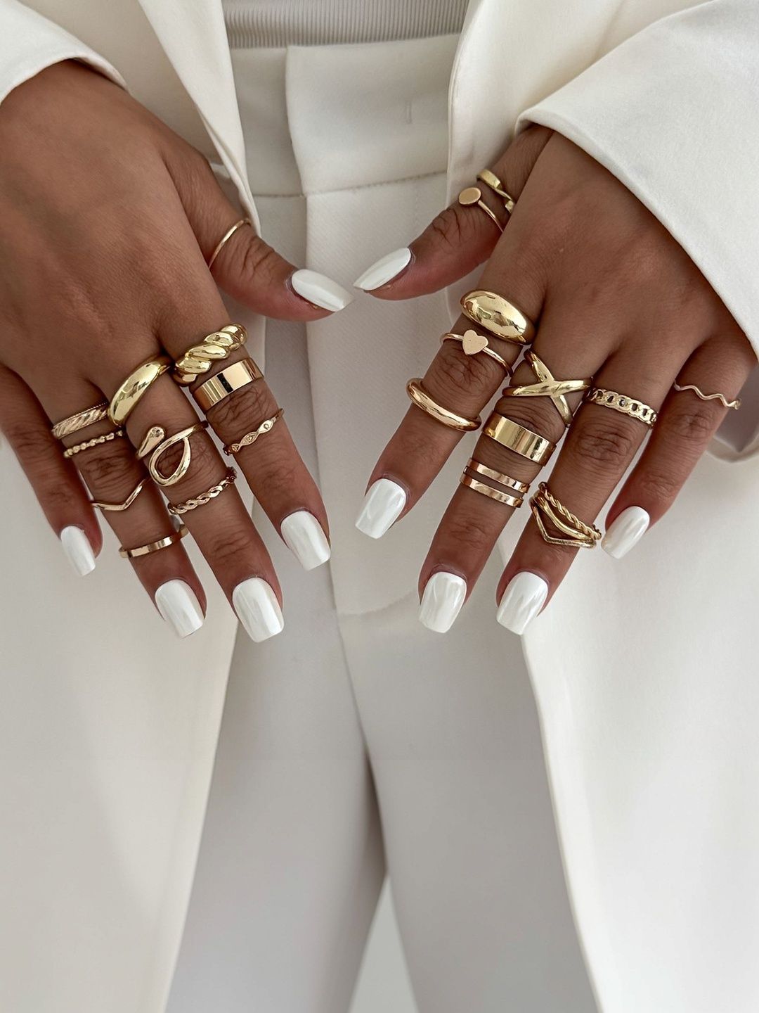 Set Of 24 Gold-Plated Finger Ring