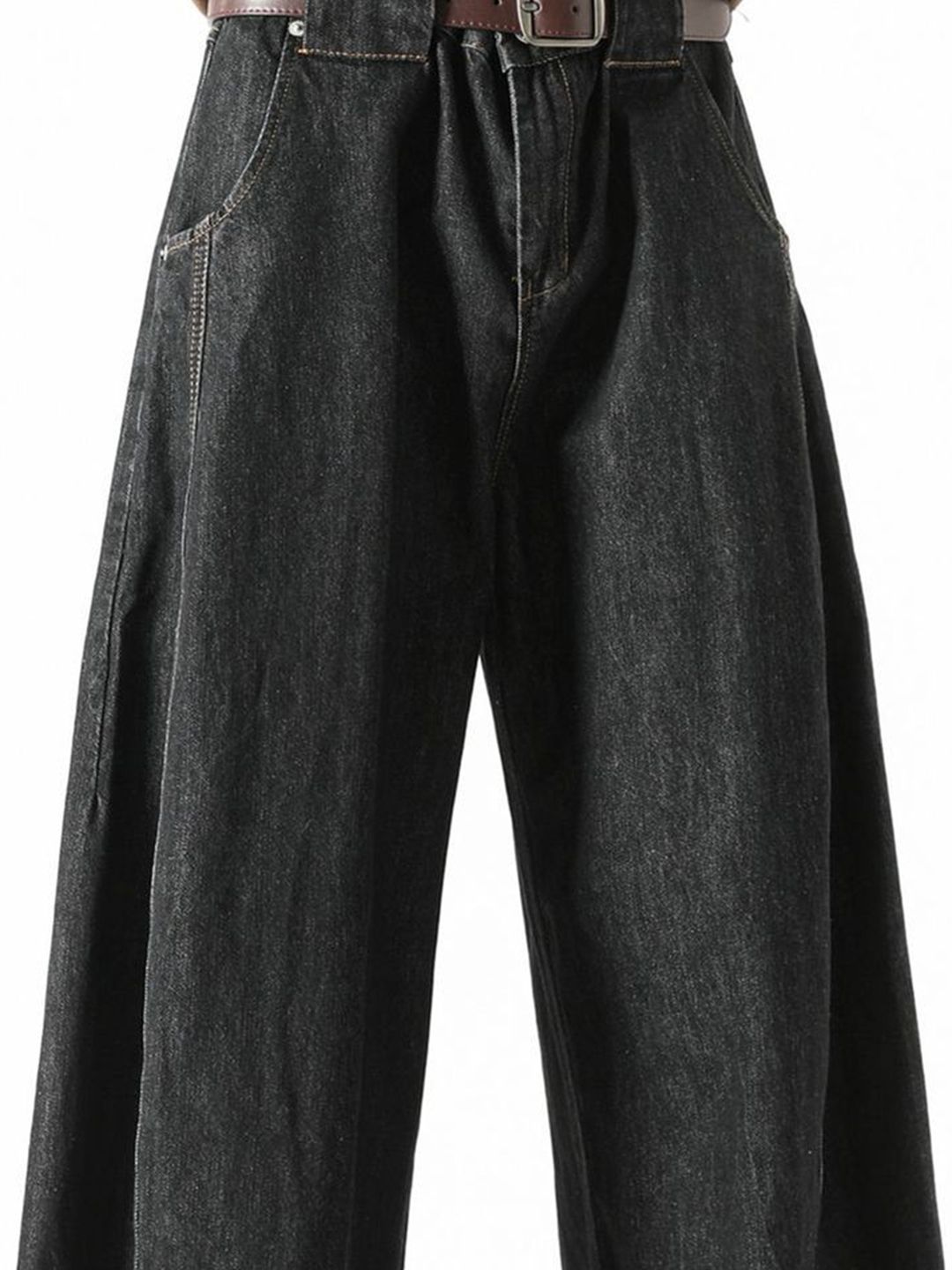Men Wide Leg Light Fade Jeans