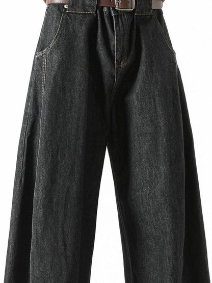 Men Wide Leg Light Fade Jeans
