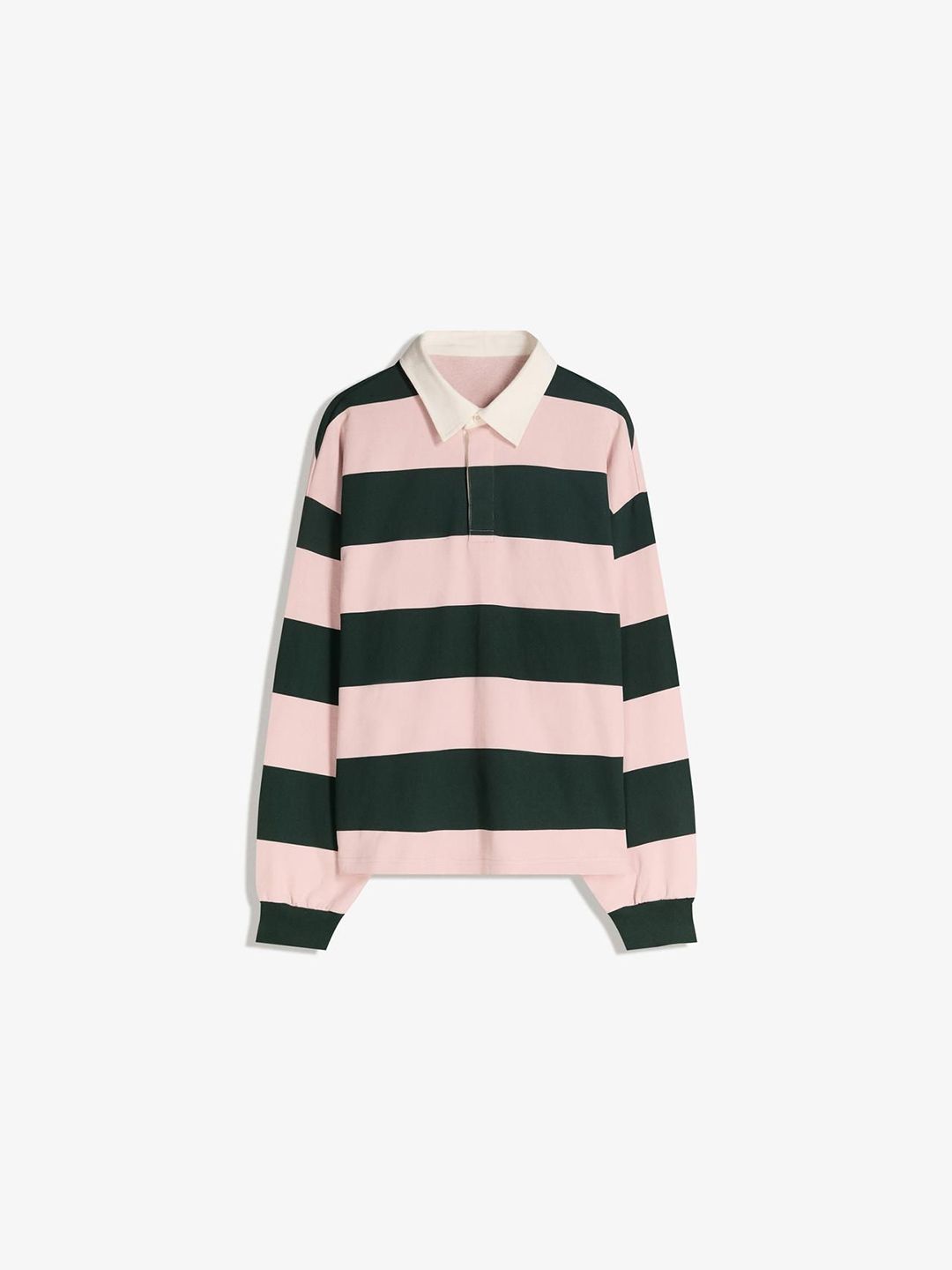 Striped plush polo shirt