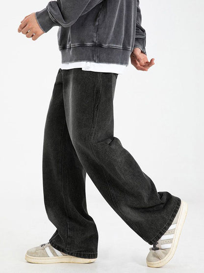 Men Mid-Rise Light Fade Retro Denims Jeans