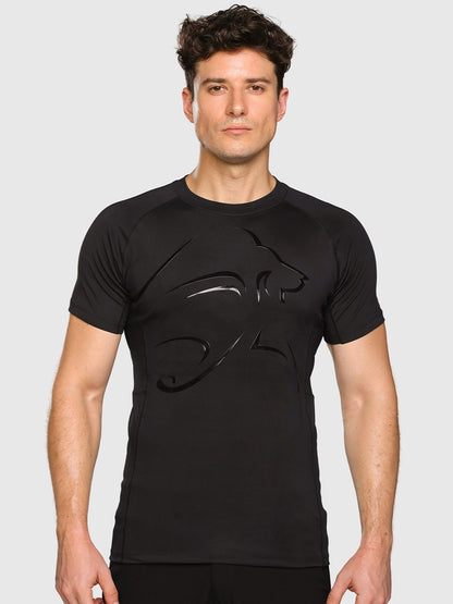 Men Graphic Printed Round Neck Compression T-shirt