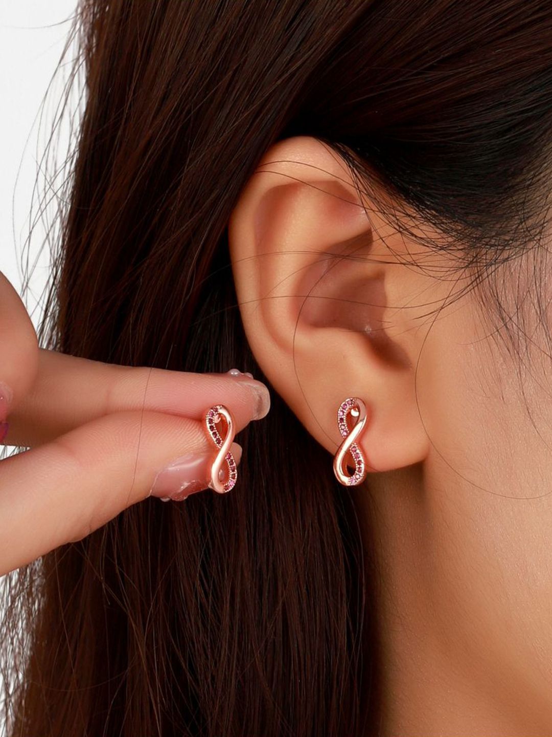 SALTY Valentines Day Limitless Infinity Twist Contemporary Studs