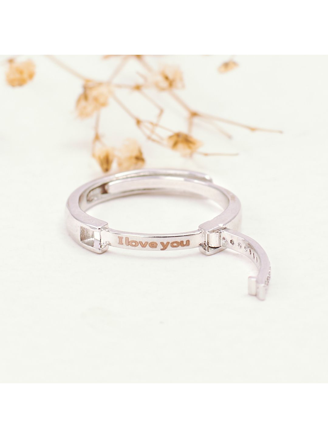 SALTY ILY Set Of 2 Coded Couple Stylish Adjustable Finger Ring