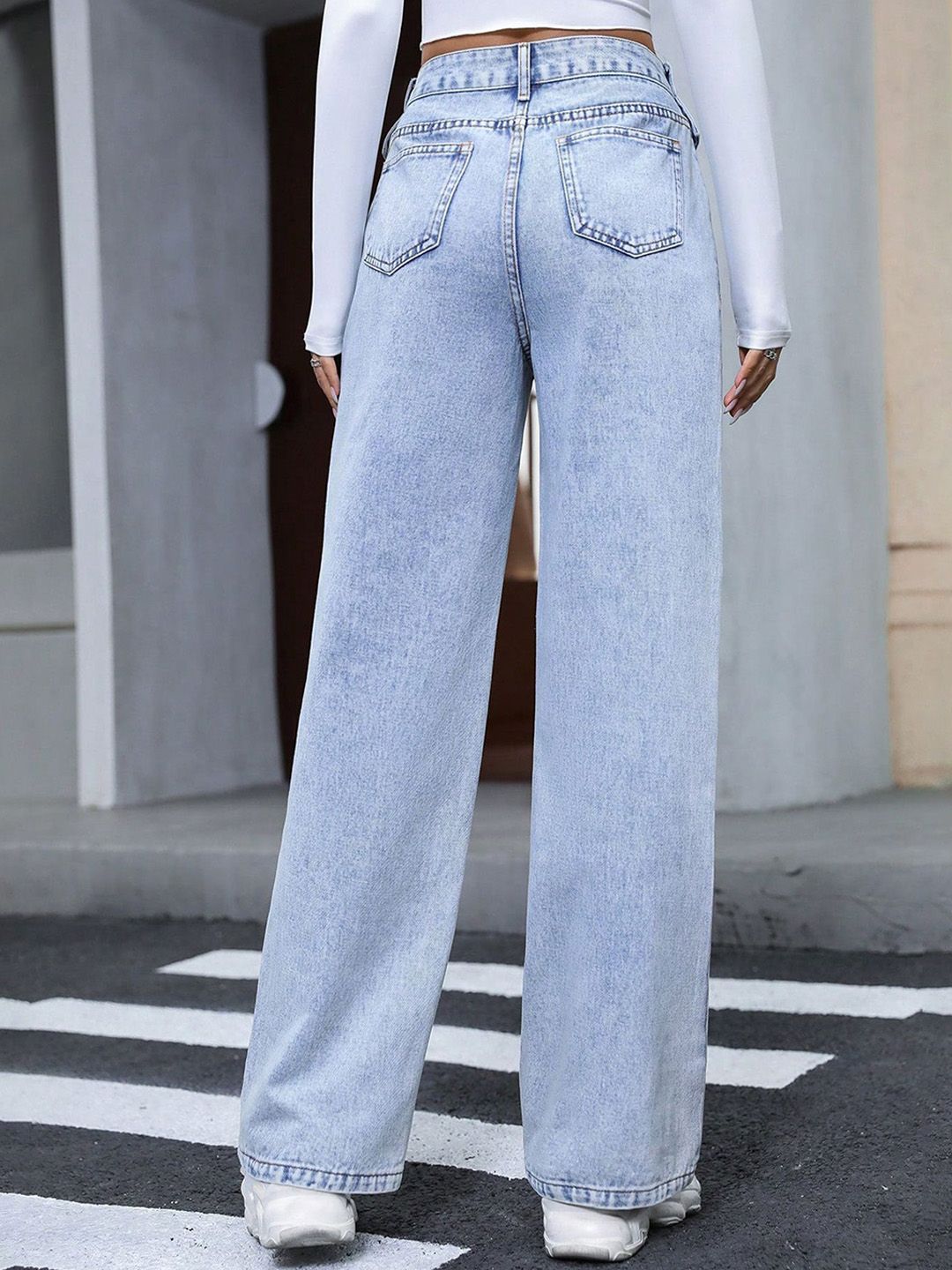 Women High-Rise Heavy Fade Jeans