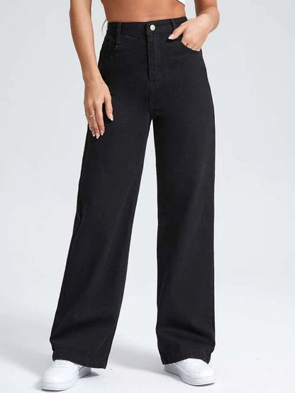 Women Jean Wide Leg High-Rise Stretchable Jeans