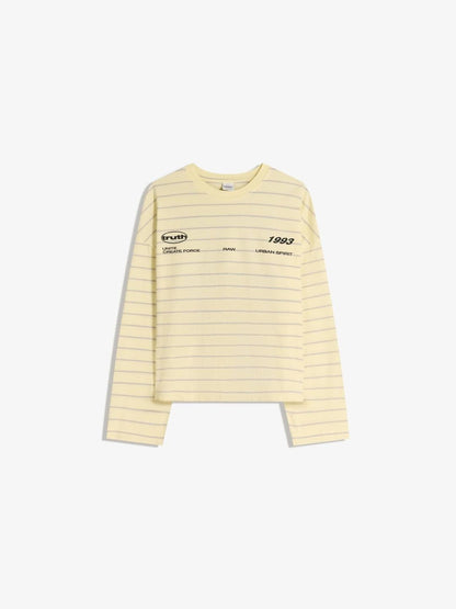 Oversize long sleeve print T-shirt