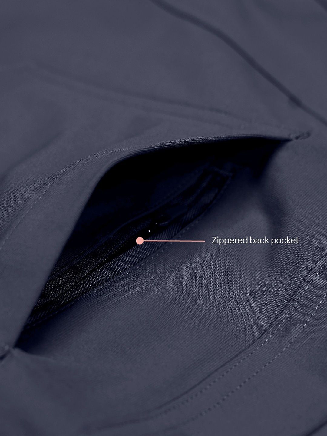Men's Navy Blue Solid Regular Fit The Legendary Pants