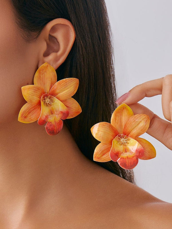 Women Floral Studs Earrings