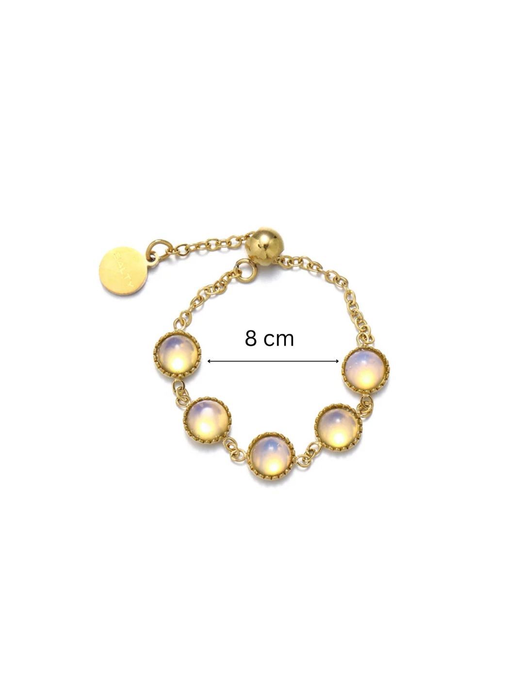 SALTY Pack of 2 Women Opalescent Chain Ring