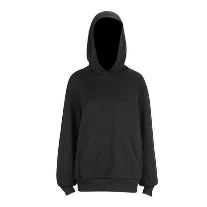 Oversized Quilted Hoodie with Kangaroo Pocket
