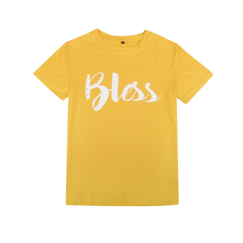 Relaxed Graphic Print T-Shirt with Crewneck and Short Sleeves