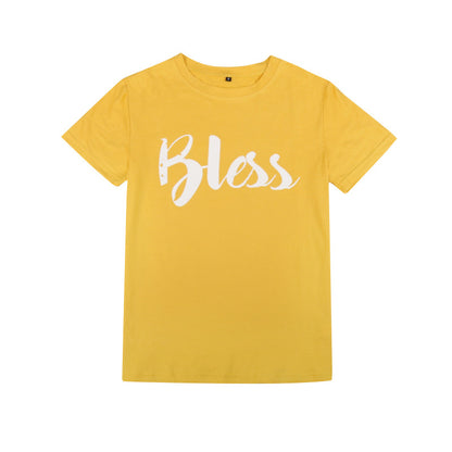Relaxed Graphic Print T-Shirt with Crewneck and Short Sleeves