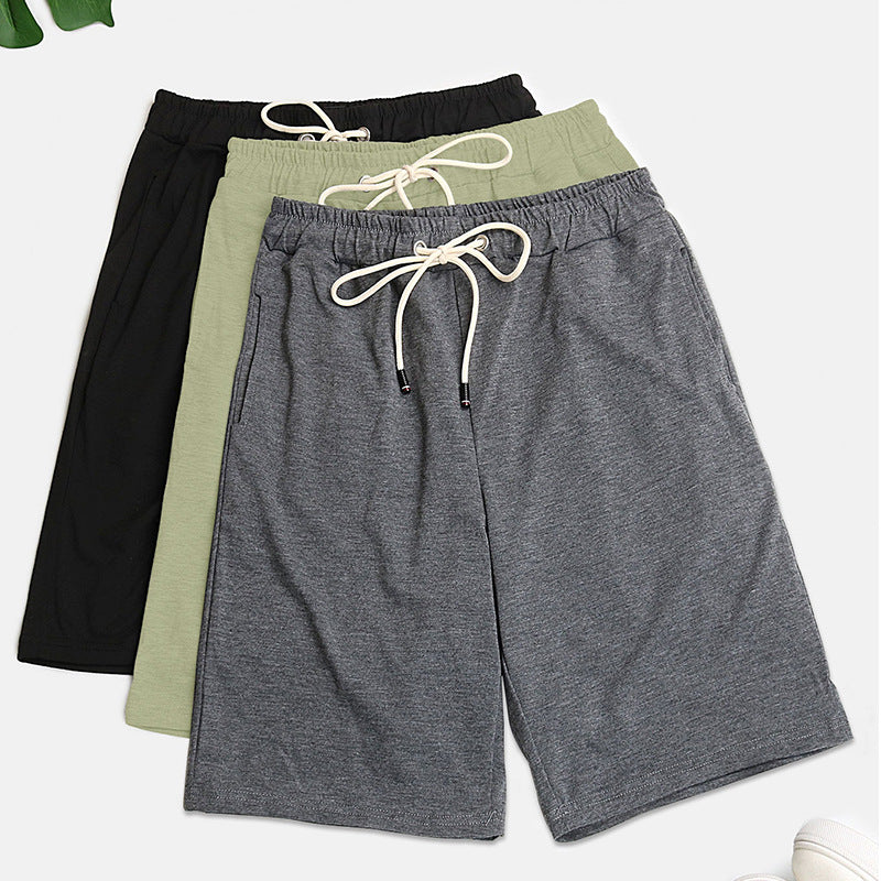 Relaxed Fit Mid-Length Shorts with Drawstring Waist