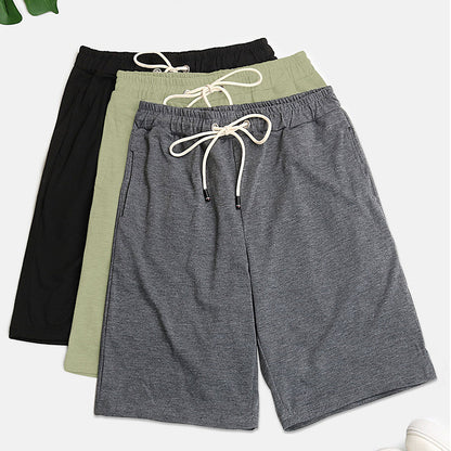 Relaxed Fit Mid-Length Shorts with Drawstring Waist