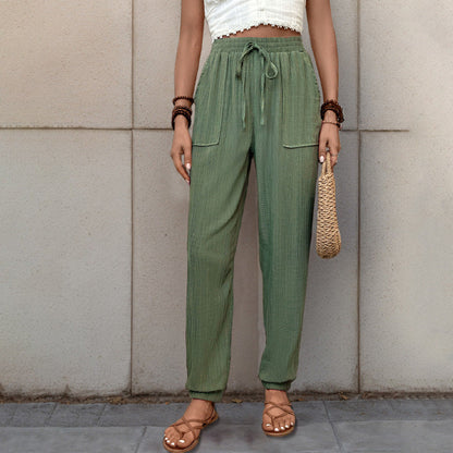 Loose Fit Jogger Trousers with Drawstring and Elastic Cuffs