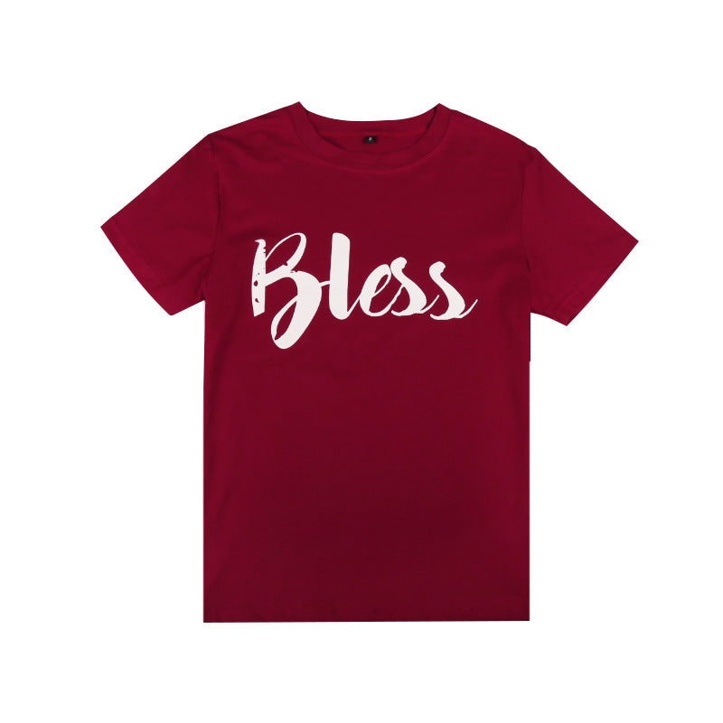 Relaxed Graphic Print T-Shirt with Crewneck and Short Sleeves