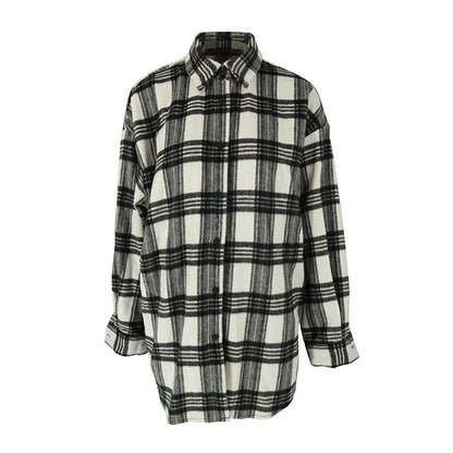 Plaid Overshirt with Button Front