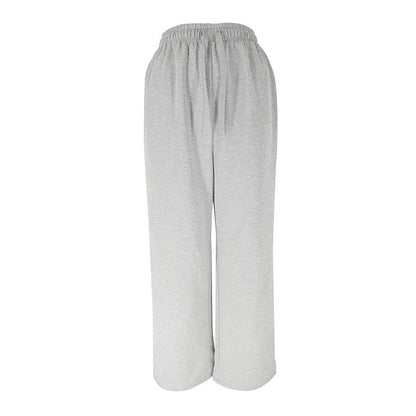 Loose Fit Wide-Leg Sweatpants with Drawstring Waist