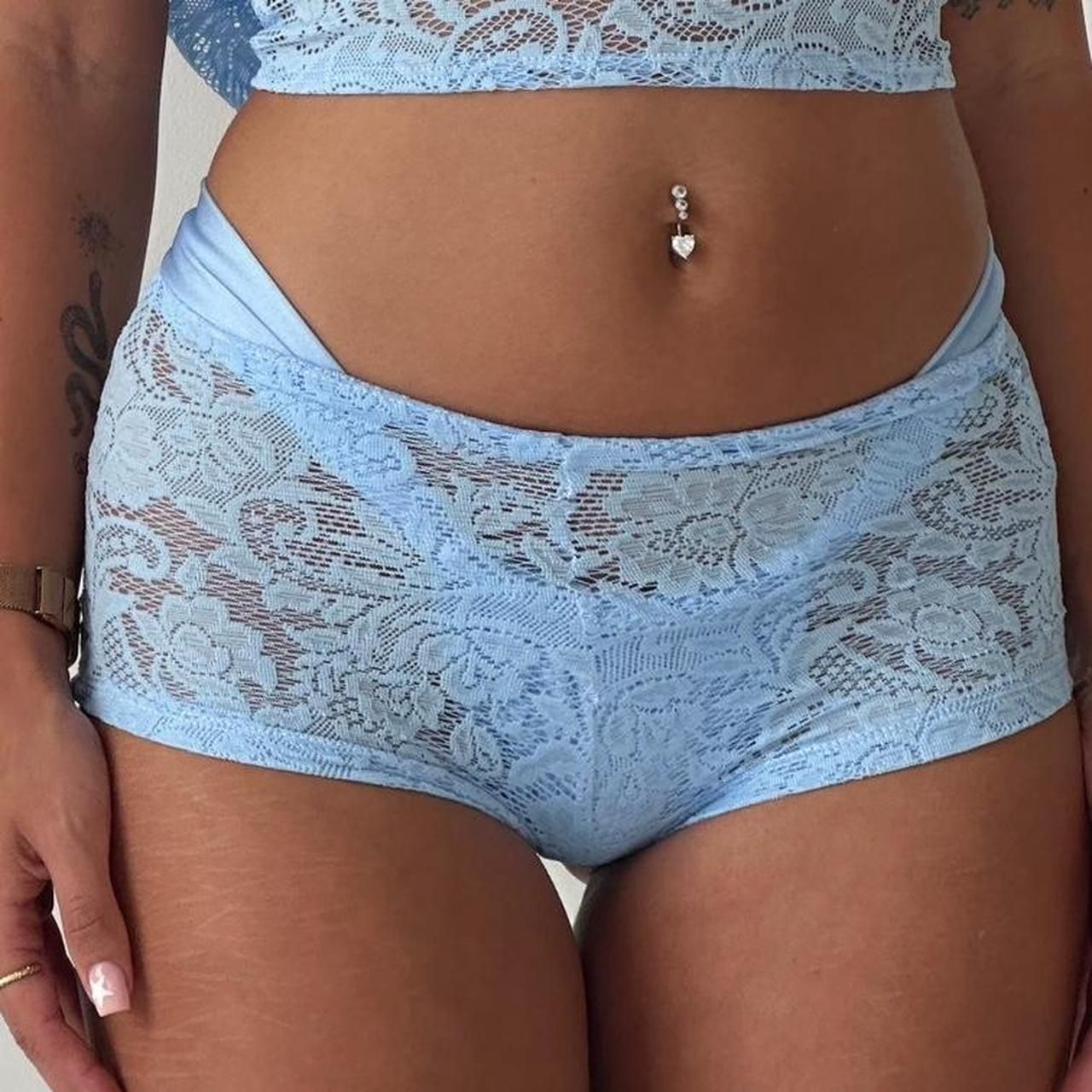 Low-Rise Floral Lace Boxers in Breathable Polyester