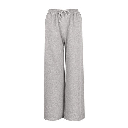 High-Waisted Wide-Leg Pants with Drawstring