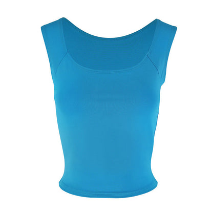 Slim Fit Square Neck Crop Top with Cap Sleeves