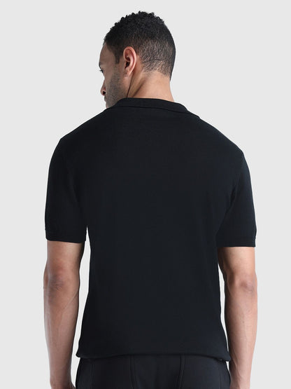 Polo Collar Short Sleeves Pure Cotton T-shirt