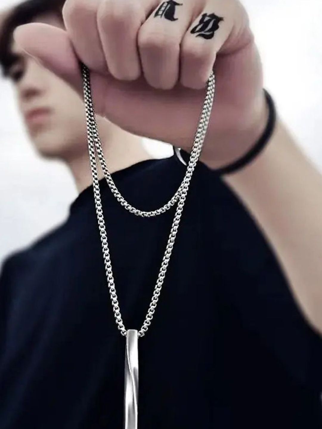 SALTY Set Of 2 Men Collier & Collier Pendant Chains