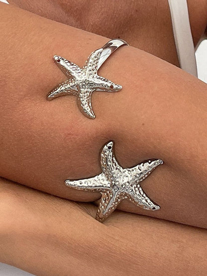 Women Silver-Plated Cuff Bracelet