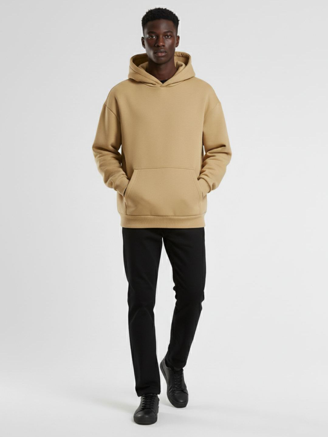 Men Hooded Long Sleeves Cotton Sweatshirt